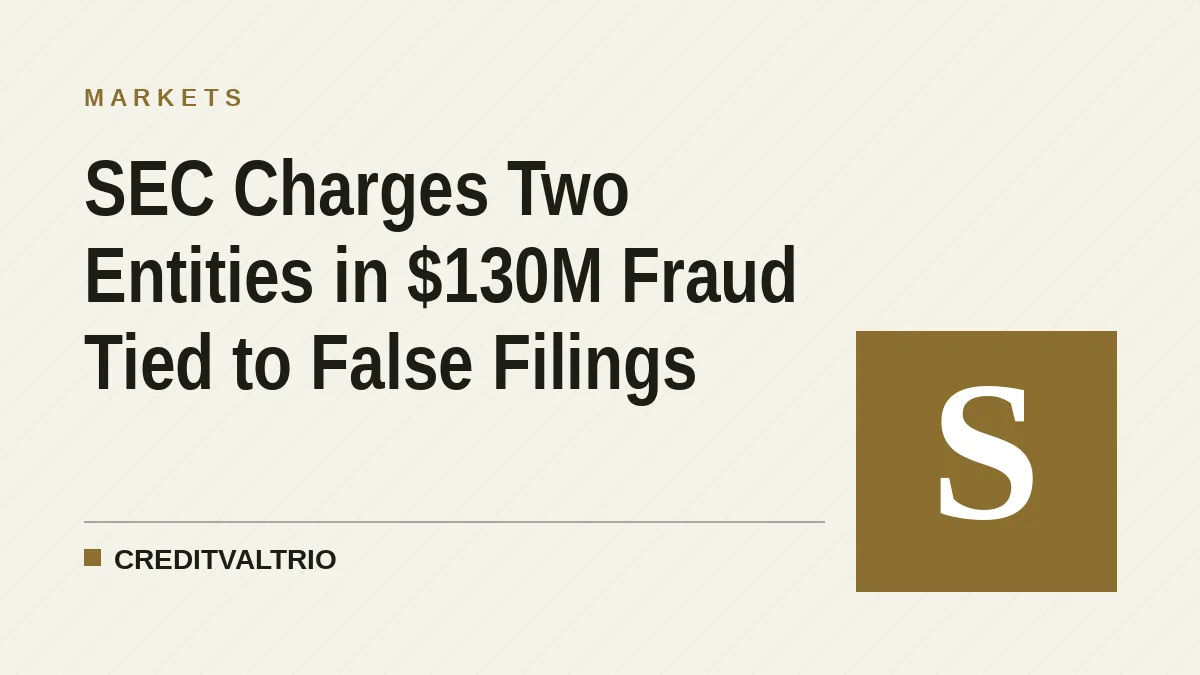 SEC Charges Two Entities in $130M Fraud Tied to False Filings