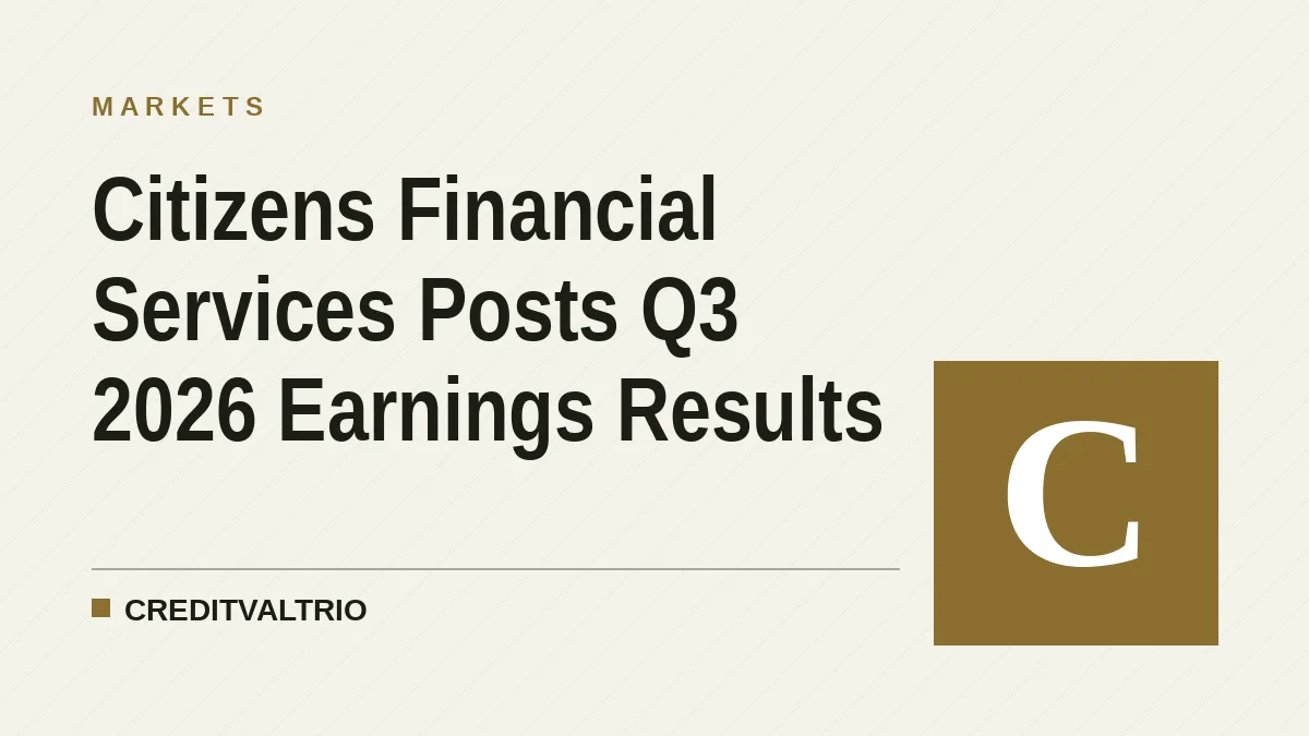 Citizens Financial Services Posts Q3 2026 Earnings Results