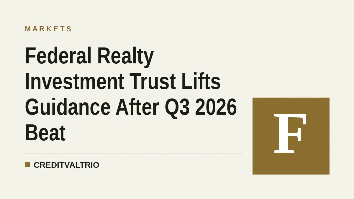 Federal Realty Investment Trust Lifts Guidance After Q3 2026 Beat