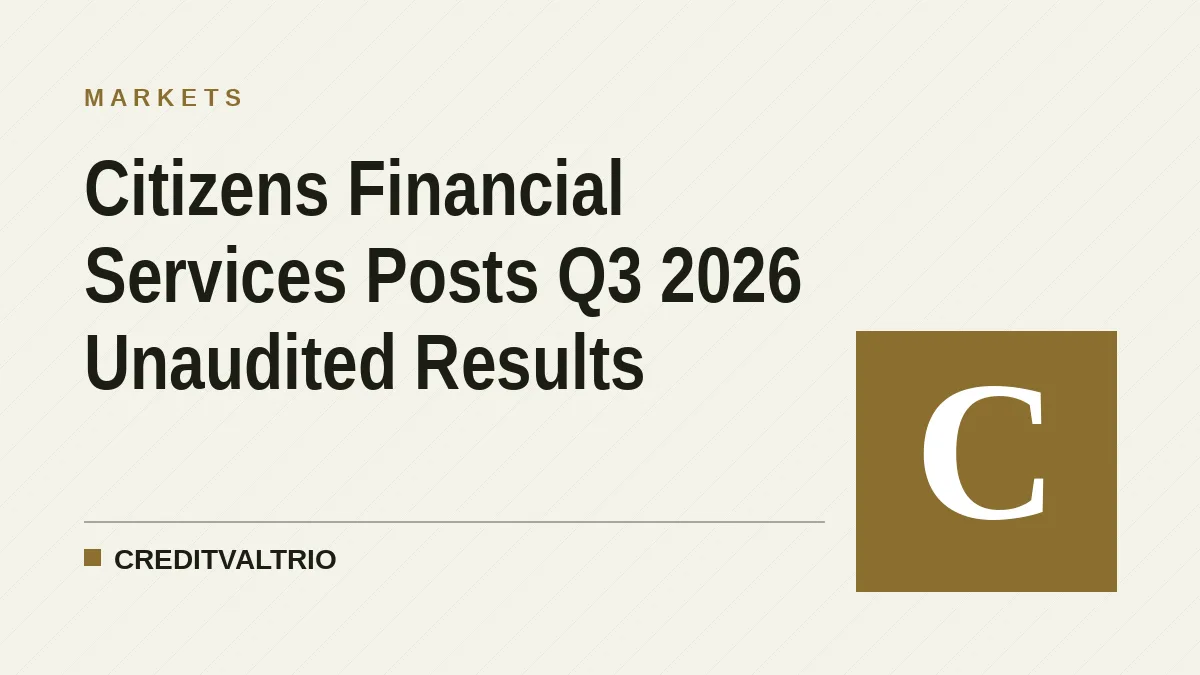Citizens Financial Services Posts Q3 2026 Unaudited Results