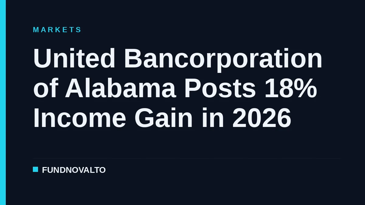 United Bancorporation of Alabama Posts 18% Income Gain in 2026