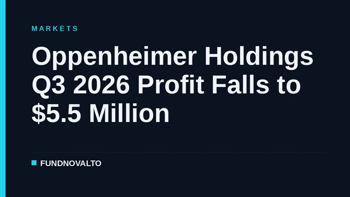 Oppenheimer Holdings Q3 2026 Profit Falls to $5.5 Million