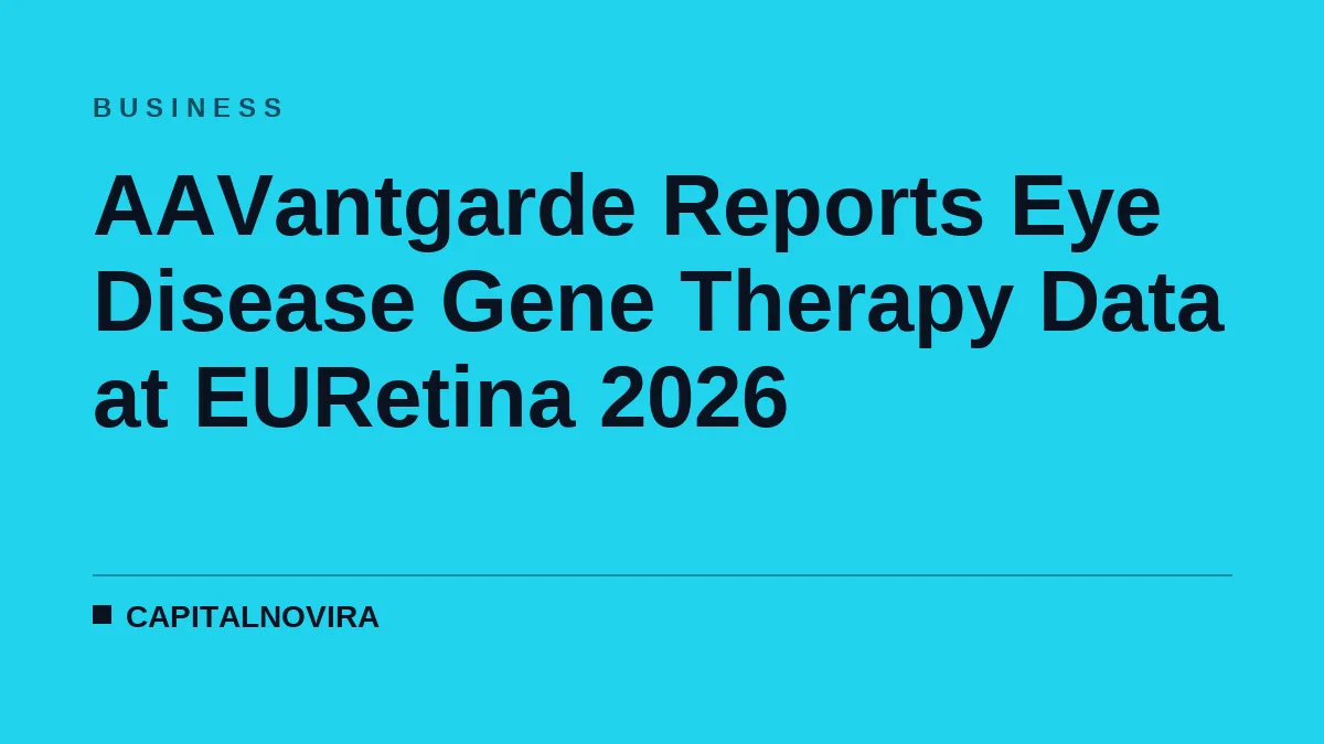 AAVantgarde Reports Eye Disease Gene Therapy Data at EURetina 2026