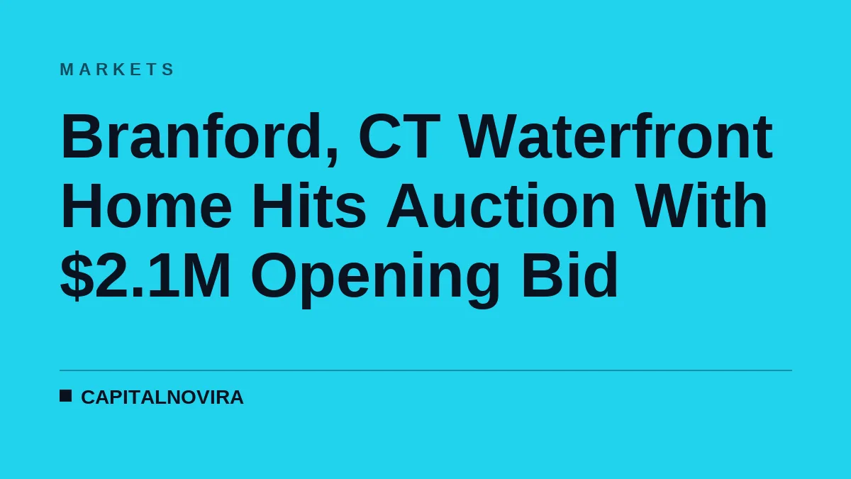 Branford, CT Waterfront Home Hits Auction With $2.1M Opening Bid