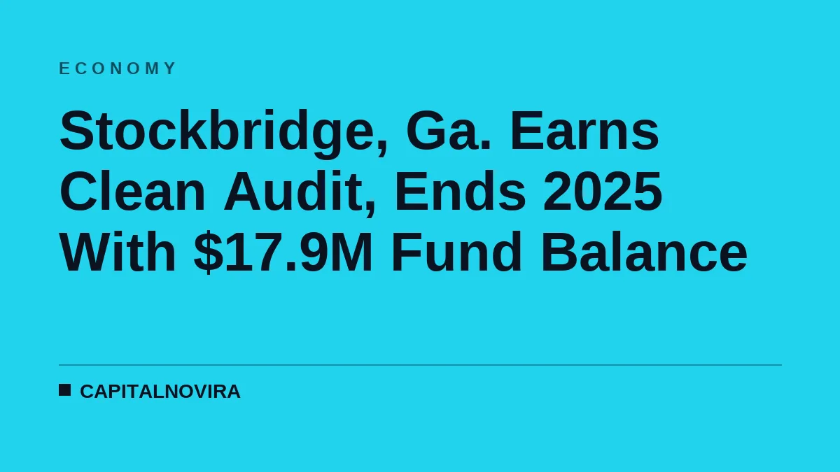 Stockbridge, Ga. Earns Clean Audit, Ends 2025 With $17.9M Fund Balance