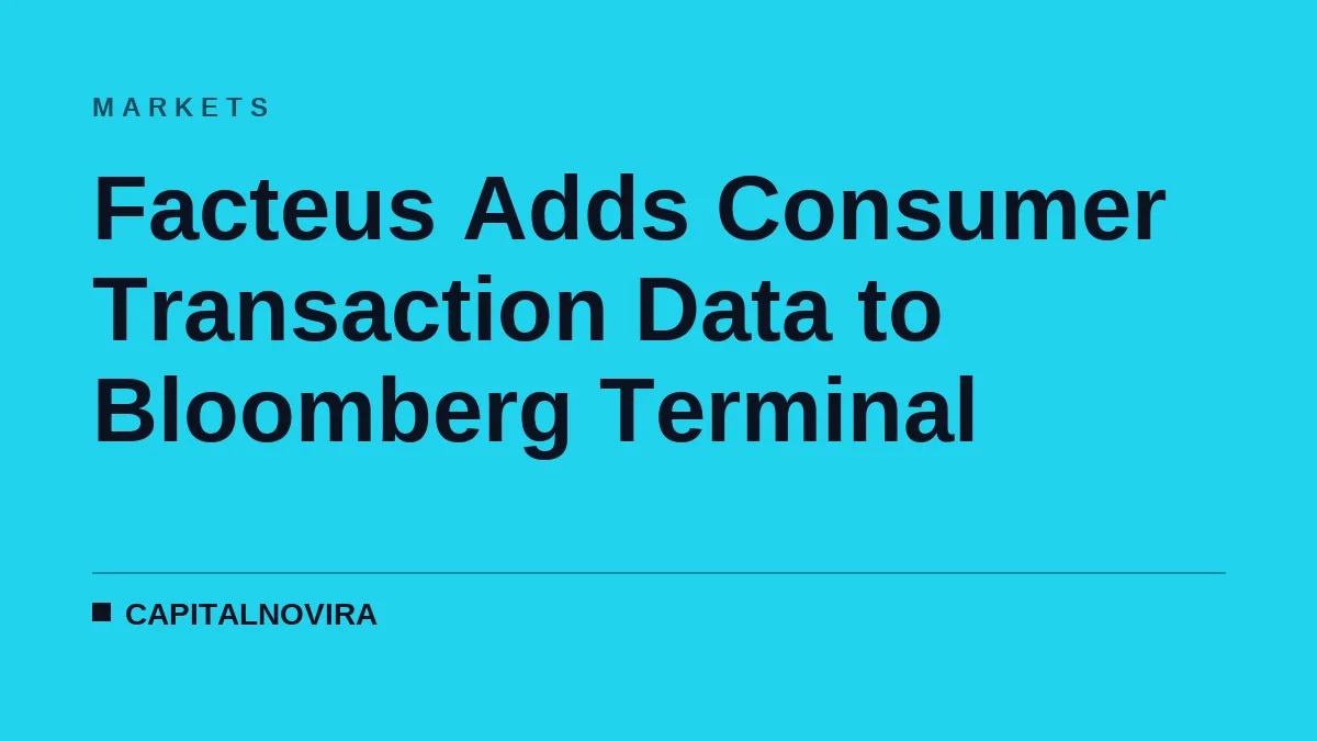 Facteus Adds Consumer Transaction Data to Bloomberg Terminal