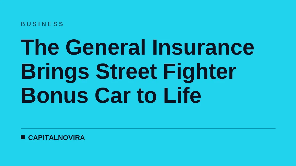 The General Insurance Brings Street Fighter Bonus Car to Life