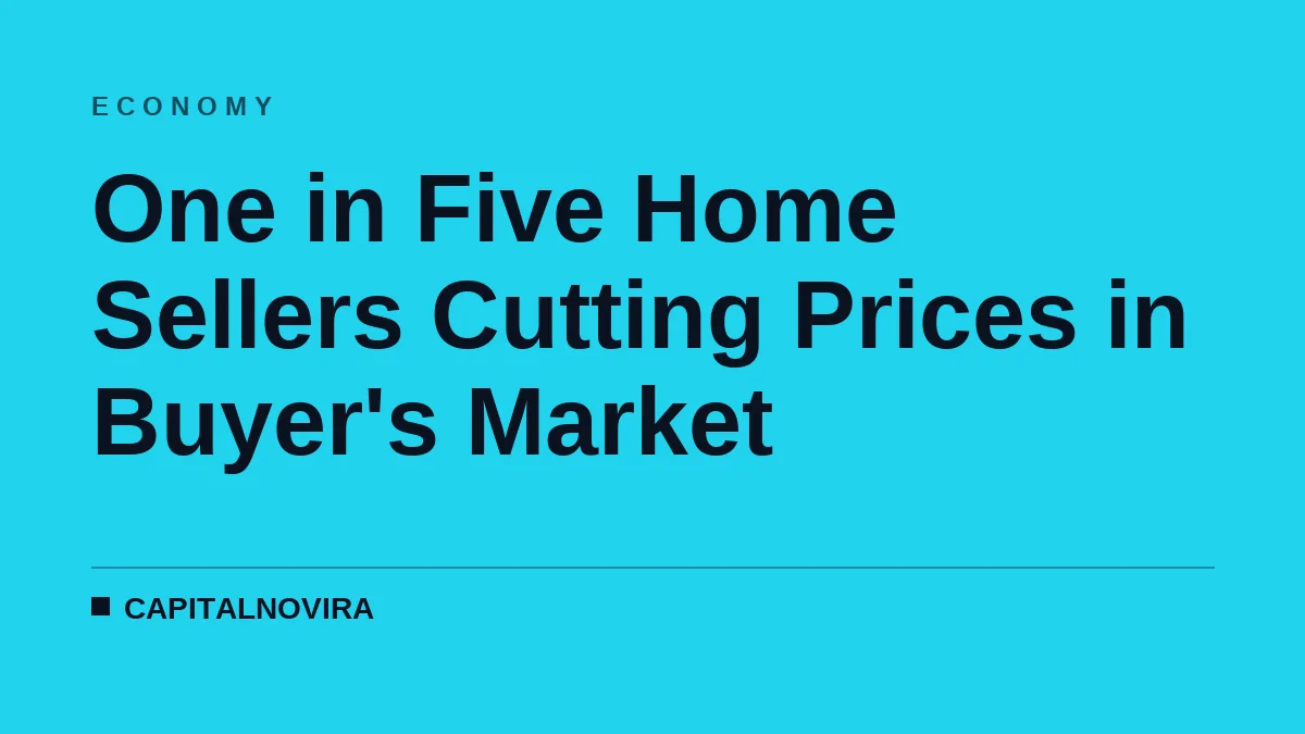 One in Five Home Sellers Cutting Prices in Buyer's Market