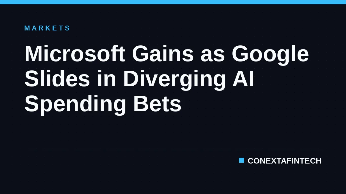 Microsoft Gains as Google Slides in Diverging AI Spending Bets