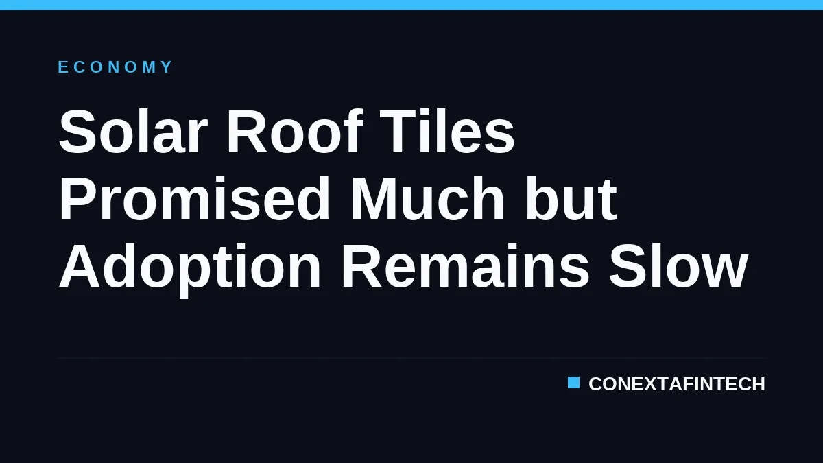 Solar Roof Tiles Promised Much but Adoption Remains Slow