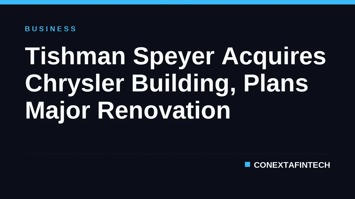 Tishman Speyer Acquires Chrysler Building, Plans Major Renovation