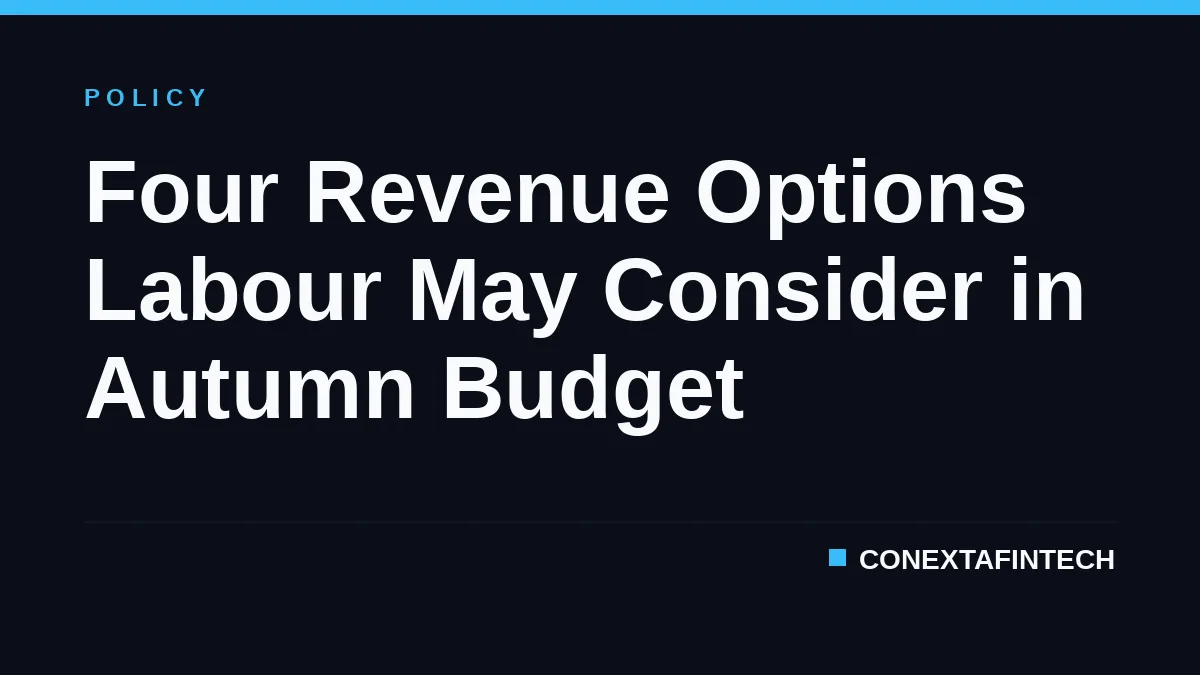 Four Revenue Options Labour May Consider in Autumn Budget
