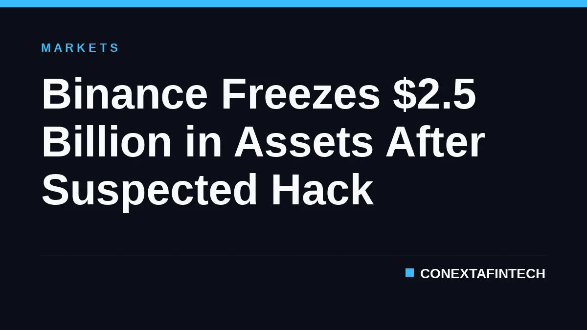 Binance Freezes $2.5 Billion in Assets After Suspected Hack