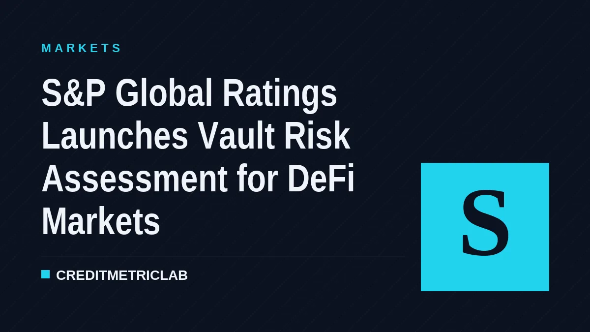 S&P Global Ratings Launches Vault Risk Assessment for DeFi Markets