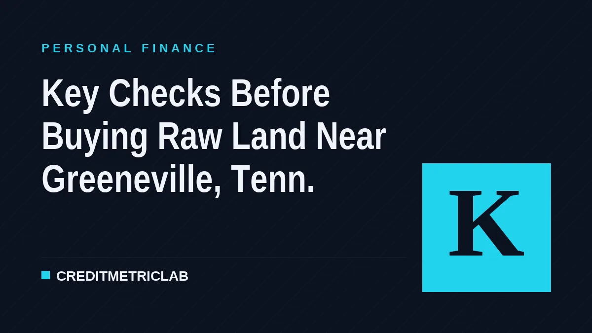 Key Checks Before Buying Raw Land Near Greeneville, Tenn.