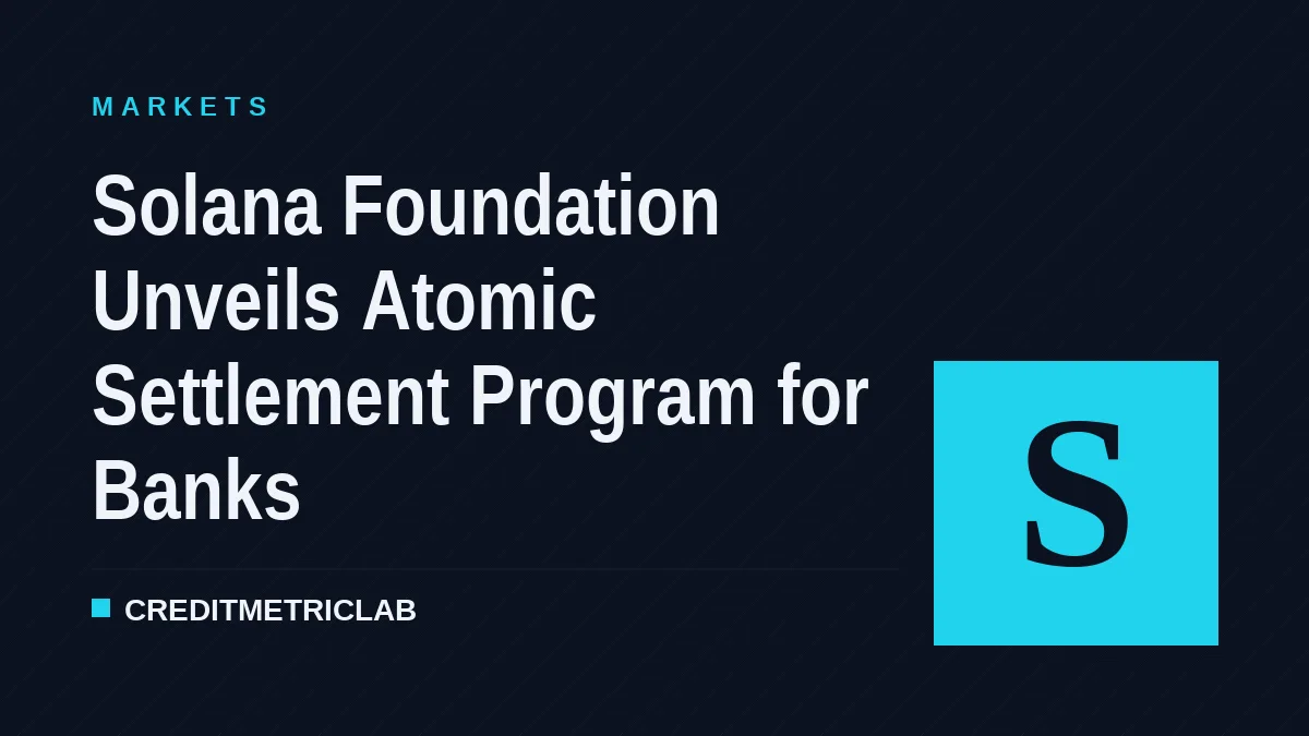 Solana Foundation Unveils Atomic Settlement Program for Banks