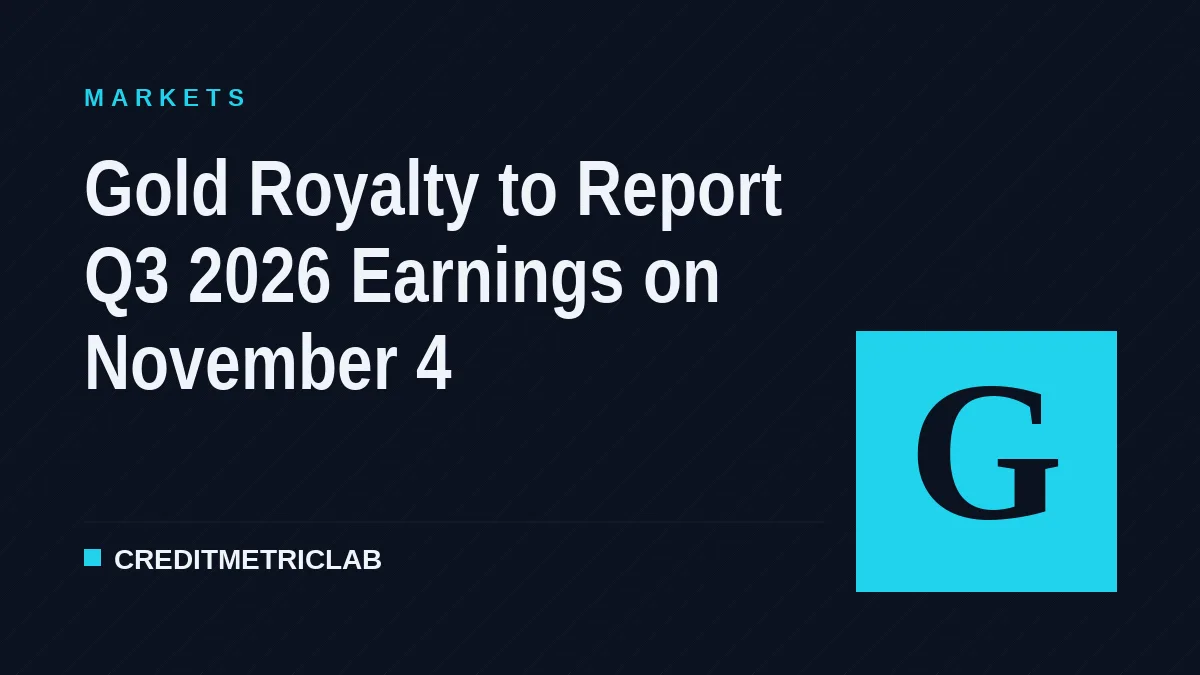 Gold Royalty to Report Q3 2026 Earnings on November 4