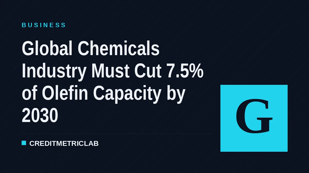 Global Chemicals Industry Must Cut 7.5% of Olefin Capacity by 2030