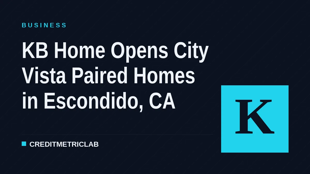 KB Home Opens City Vista Paired Homes in Escondido, CA