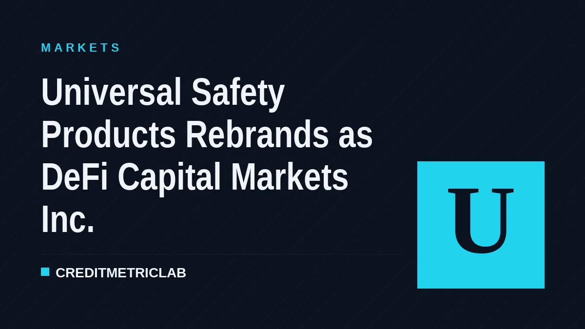 Universal Safety Products Rebrands as DeFi Capital Markets Inc.