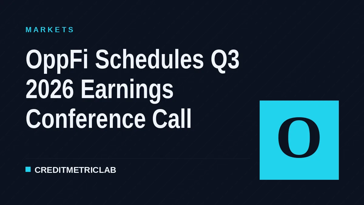 OppFi Schedules Q3 2026 Earnings Conference Call