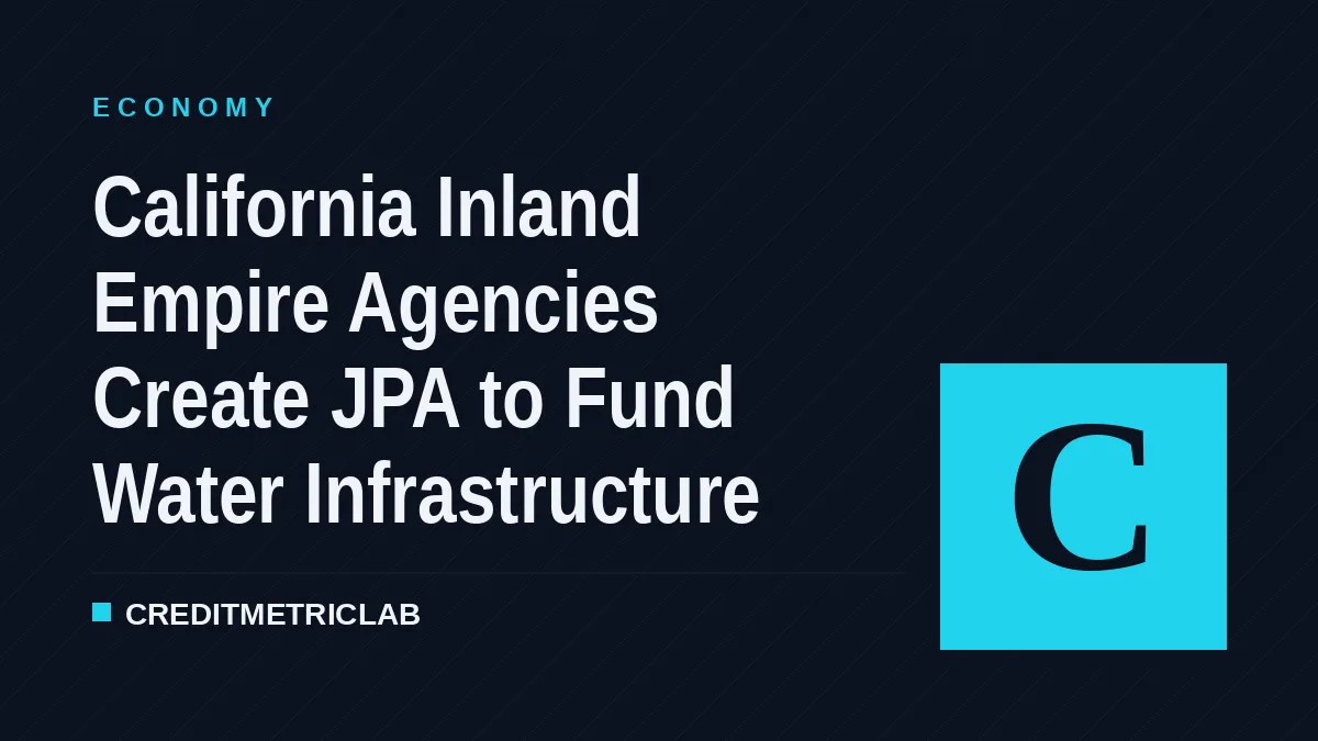 California Inland Empire Agencies Create JPA to Fund Water Infrastructure