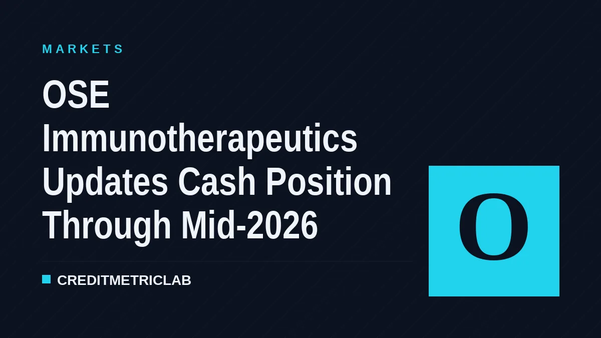 OSE Immunotherapeutics Updates Cash Position Through Mid-2026