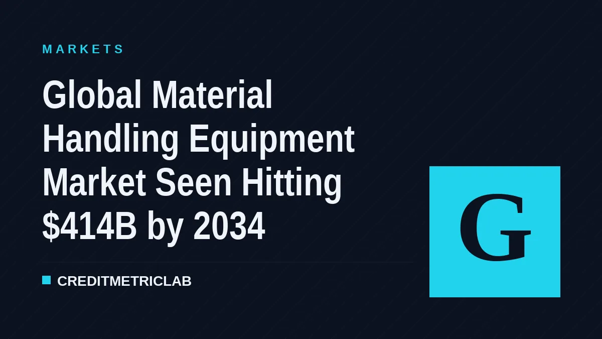 Global Material Handling Equipment Market Seen Hitting $414B by 2034