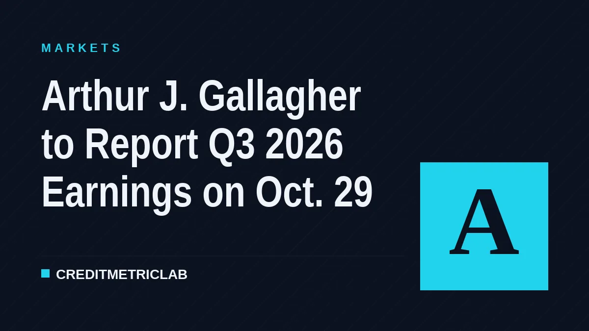 Arthur J. Gallagher to Report Q3 2026 Earnings on Oct. 29