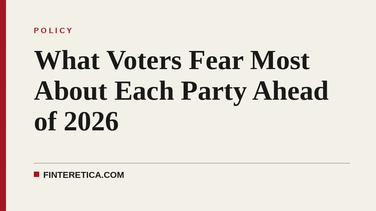 What Voters Fear Most About Each Party Ahead of 2026