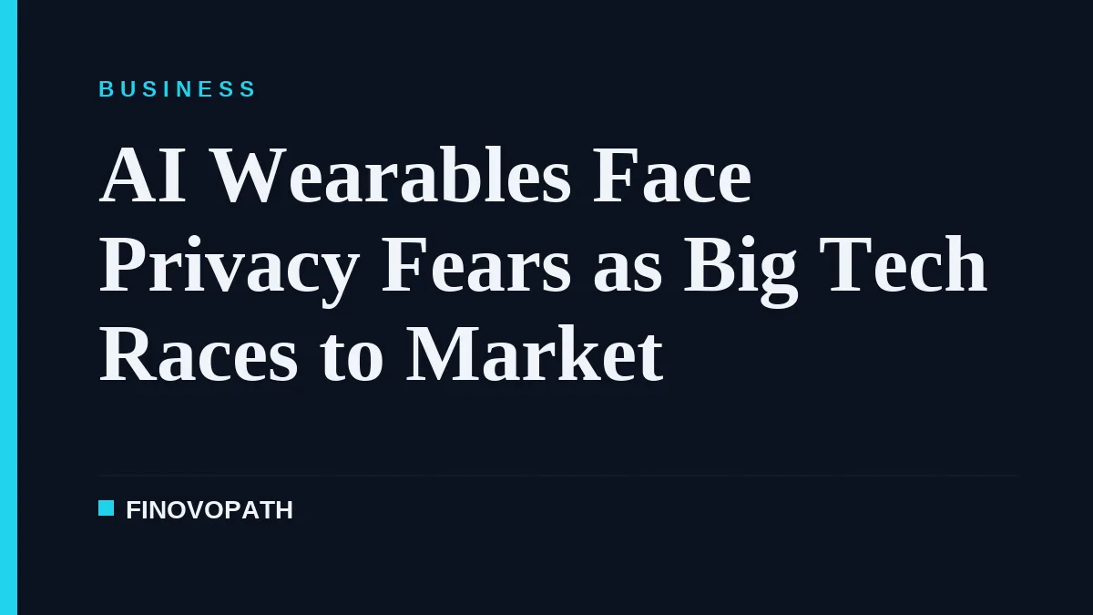 AI Wearables Face Privacy Fears as Big Tech Races to Market