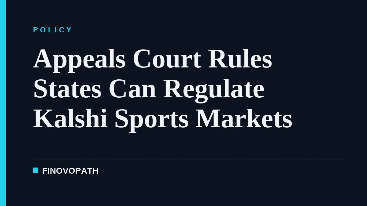Appeals Court Rules States Can Regulate Kalshi Sports Markets