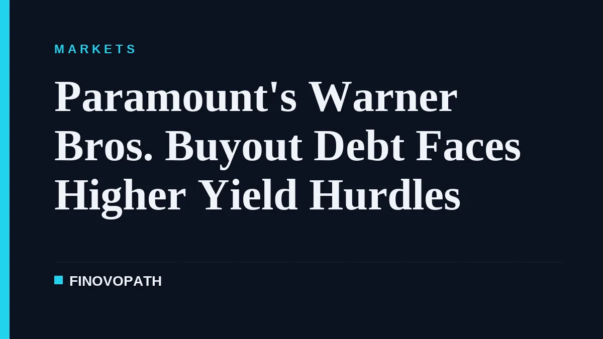 Paramount's Warner Bros. Buyout Debt Faces Higher Yield Hurdles