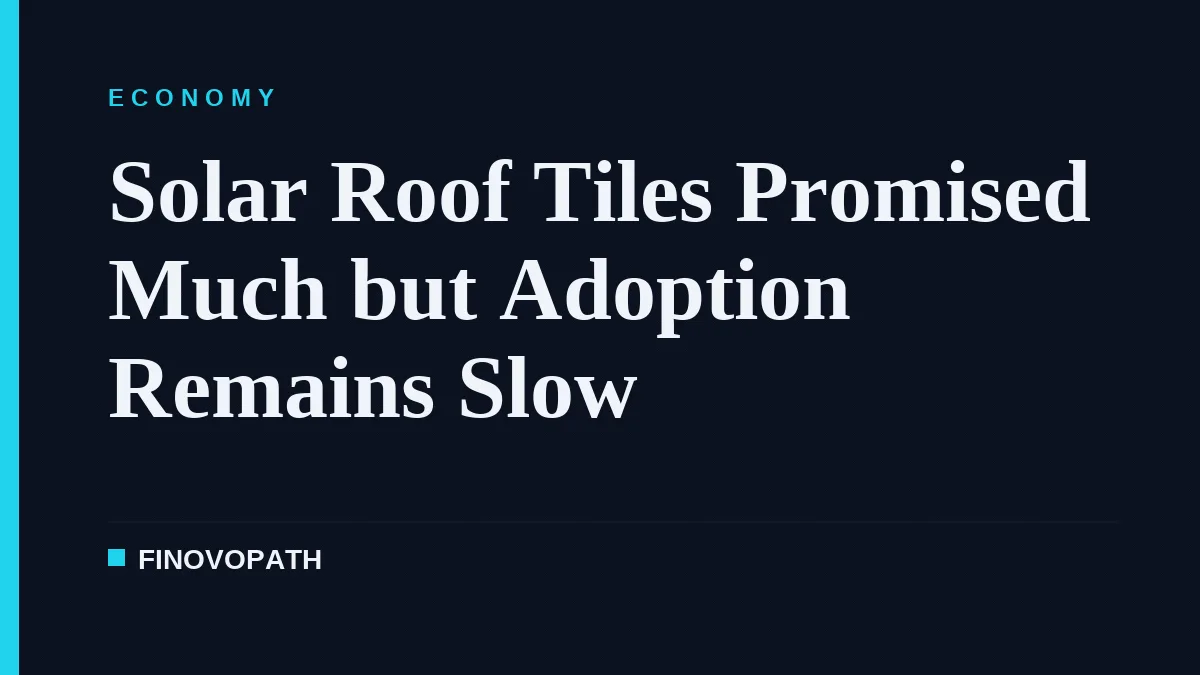 Solar Roof Tiles Promised Much but Adoption Remains Slow