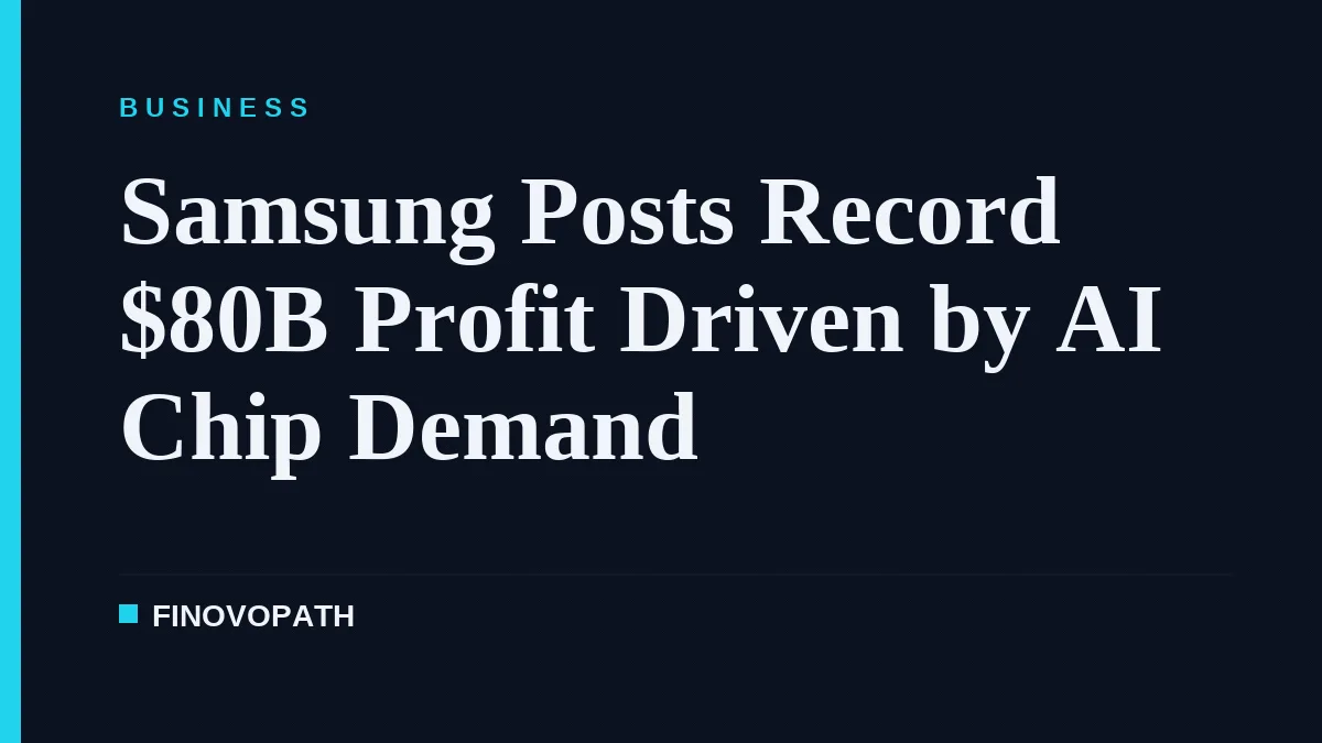 Samsung Posts Record $80B Profit Driven by AI Chip Demand