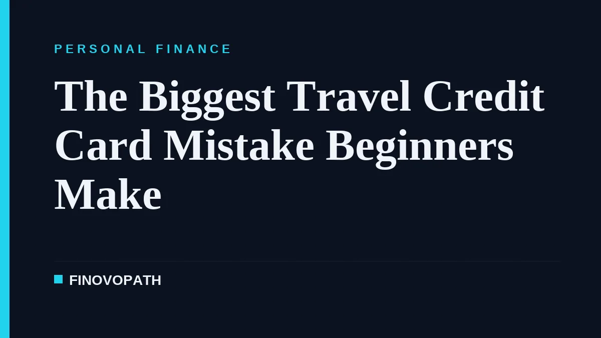 The Biggest Travel Credit Card Mistake Beginners Make