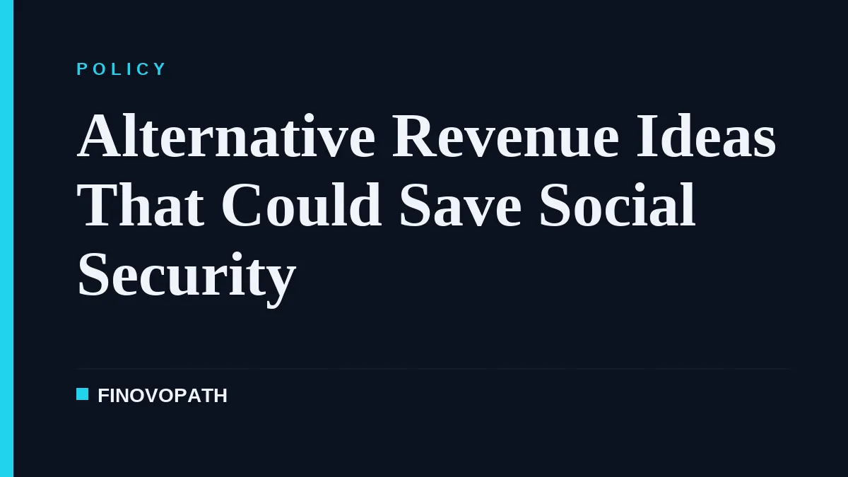 Alternative Revenue Ideas That Could Save Social Security