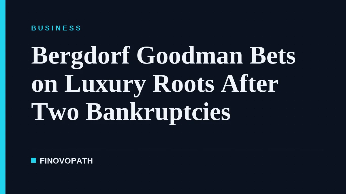 Bergdorf Goodman Bets on Luxury Roots After Two Bankruptcies