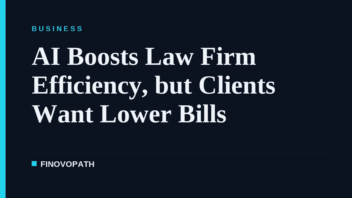 AI Boosts Law Firm Efficiency, but Clients Want Lower Bills