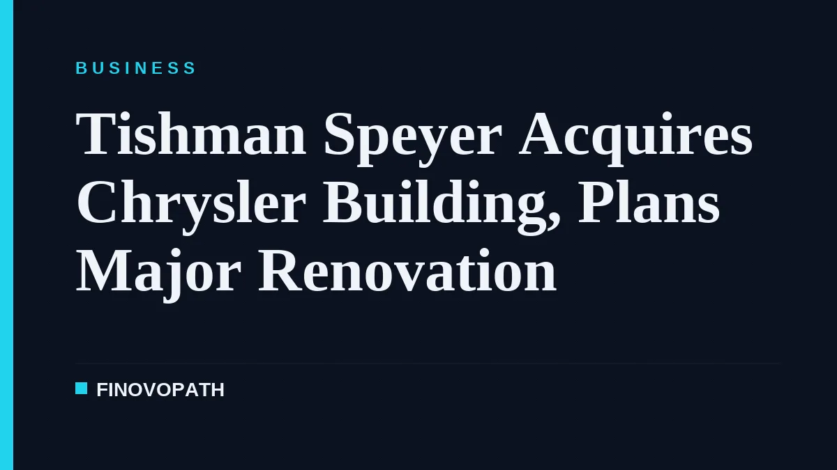 Tishman Speyer Acquires Chrysler Building, Plans Major Renovation