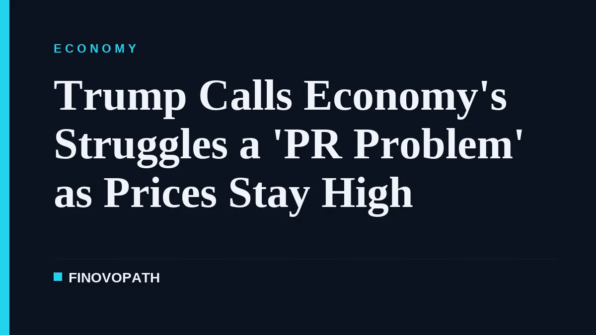 Trump Calls Economy's Struggles a 'PR Problem' as Prices Stay High