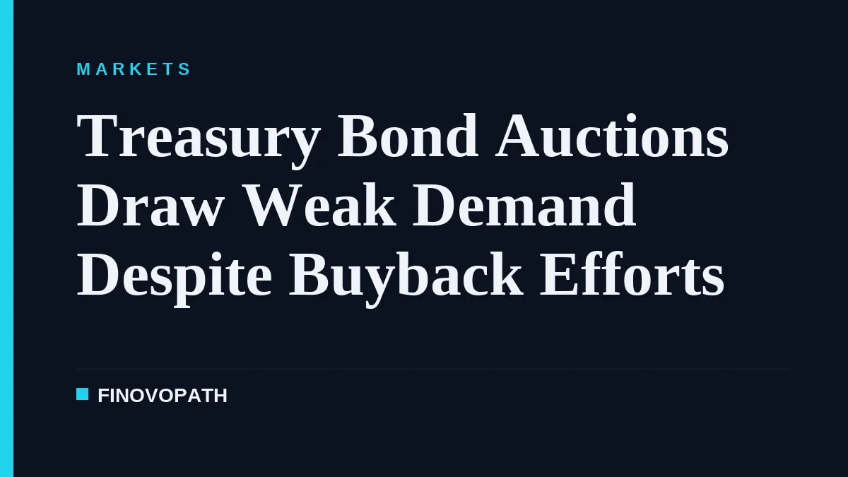 Treasury Bond Auctions Draw Weak Demand Despite Buyback Efforts