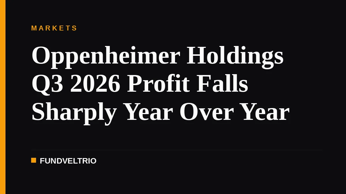 Oppenheimer Holdings Q3 2026 Profit Falls Sharply Year Over Year