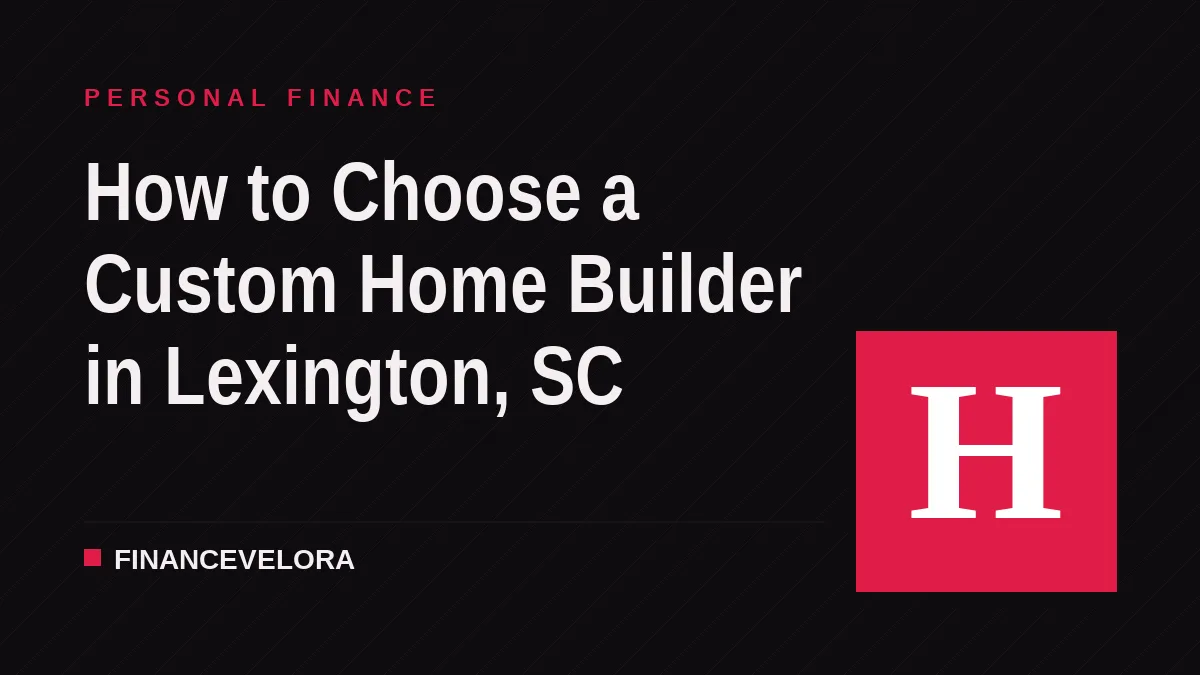 How to Choose a Custom Home Builder in Lexington, SC