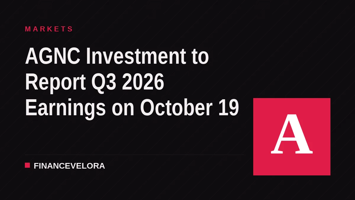 AGNC Investment to Report Q3 2026 Earnings on October 19