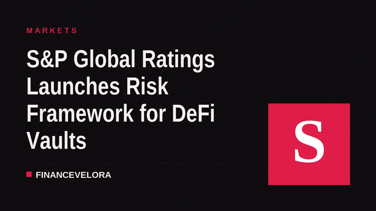 S&P Global Ratings Launches Risk Framework for DeFi Vaults