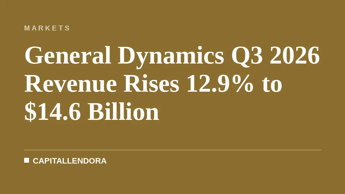 General Dynamics Q3 2026 Revenue Rises 12.9% to $14.6 Billion