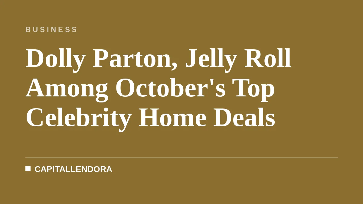Dolly Parton, Jelly Roll Among October's Top Celebrity Home Deals