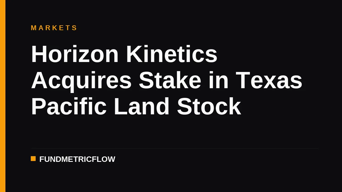 Horizon Kinetics Acquires Stake in Texas Pacific Land Stock