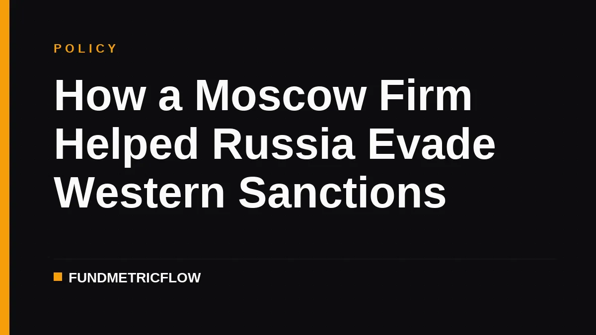 How a Moscow Firm Helped Russia Evade Western Sanctions